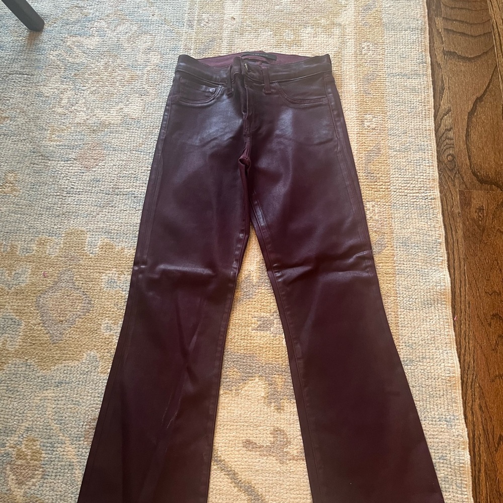 J Brand Plum Flare Wide Leg Jeans
